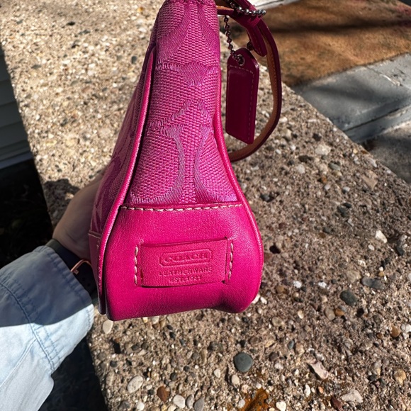 Vintage Y2K Coach Hamptons Demi Shoulder Bag Baguette Clutch Pink No. 6094 - Picture 5 of 11